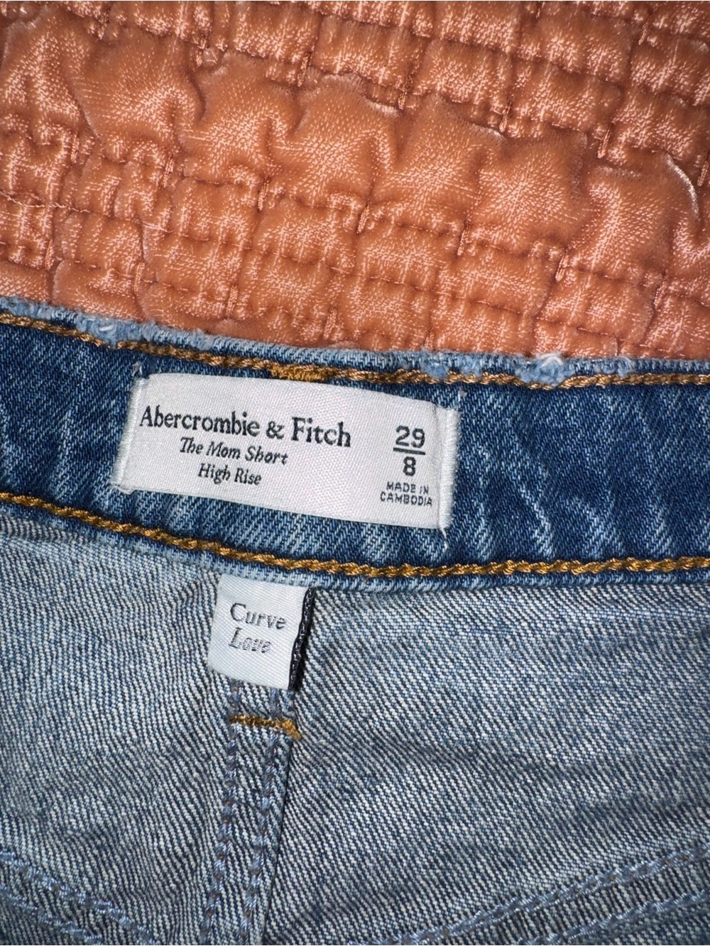 Abercrombie Curve Love High Rise Mom Shorts Size 29/8 Denim
